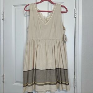 Creamy 100% Cotton Boutique Dress : NWT